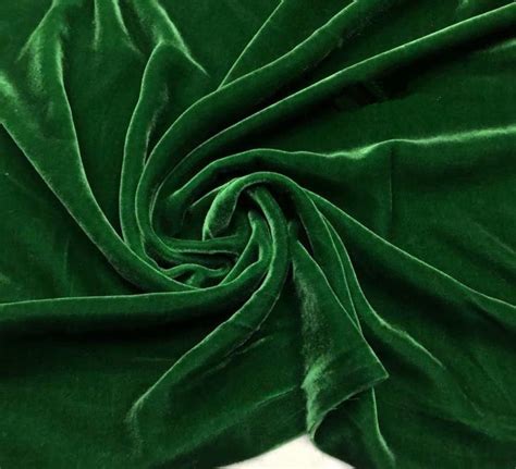 emerald green velvet fabric